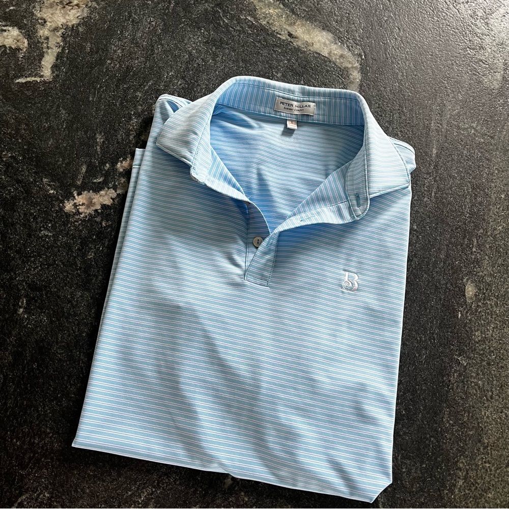 Men's Peter Millar Summer Comfort golf polo with The Breakers Logo - size Large